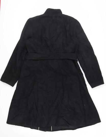 Womens UK Size 16 Per Una Black Overcoat