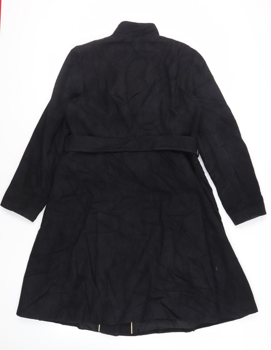 Womens UK Size 16 Per Una Black Overcoat