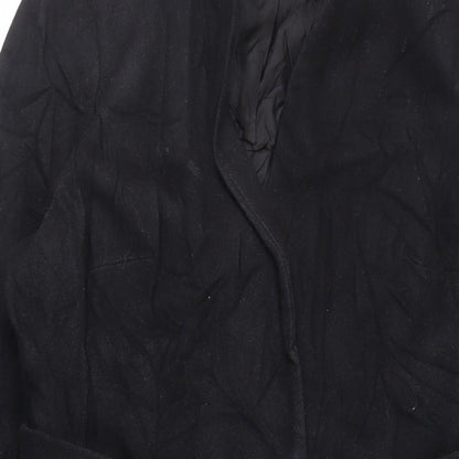 Womens UK Size 16 Per Una Black Overcoat