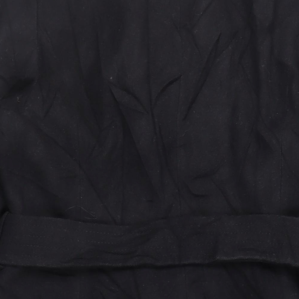 Womens UK Size 16 Per Una Black Overcoat