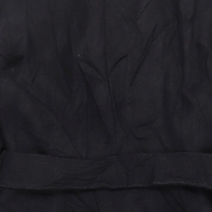 Womens UK Size 16 Per Una Black Overcoat