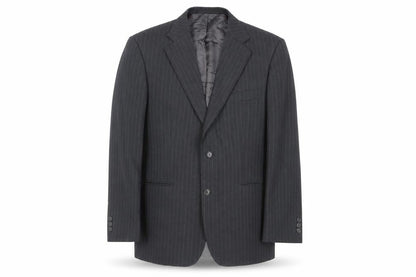 Marks & Spencer Mens Grey Striped Wool Jacket Suit Jacket Size 40 Regular