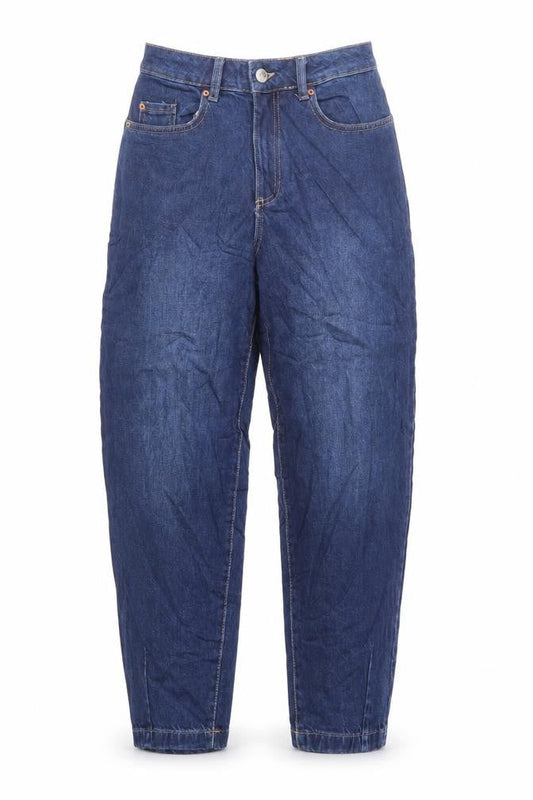Marks and Spencer Womens Black Cotton Tapered Jeans Size 6 L28 in Regular Zip
