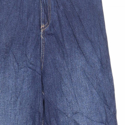 Marks and Spencer Womens Black Cotton Tapered Jeans Size 6 L28 in Regular Zip