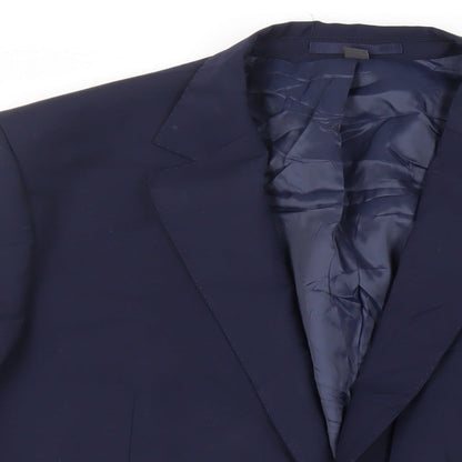 Mens UK Size 42 Marks and Spencer Regular Blue Suit Jacket