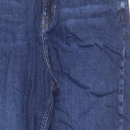 Womens UK Size 34 in Marks and Spencer Regular Fit Mom Blue Jeans