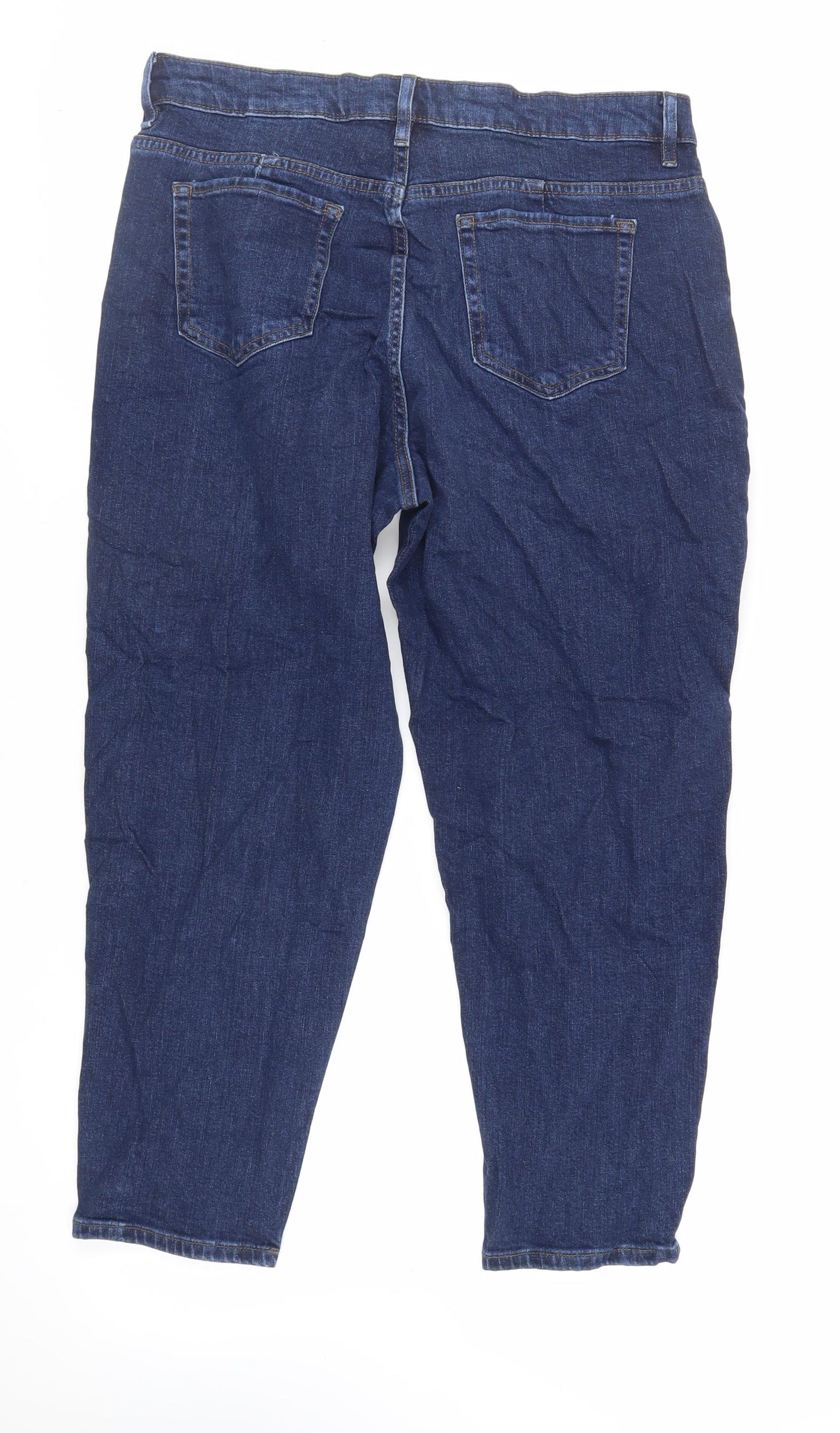 Womens UK Size 34 in Marks and Spencer Regular Fit Mom Blue Jeans