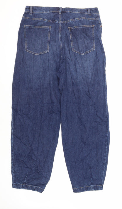 Womens UK Size 34 in Marks and Spencer Regular Fit Tapered Blue Jeans