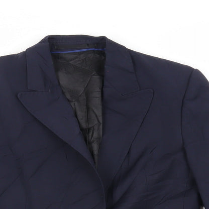 Wardrobes Womens Blue Jacket Blazer Size 8 Button