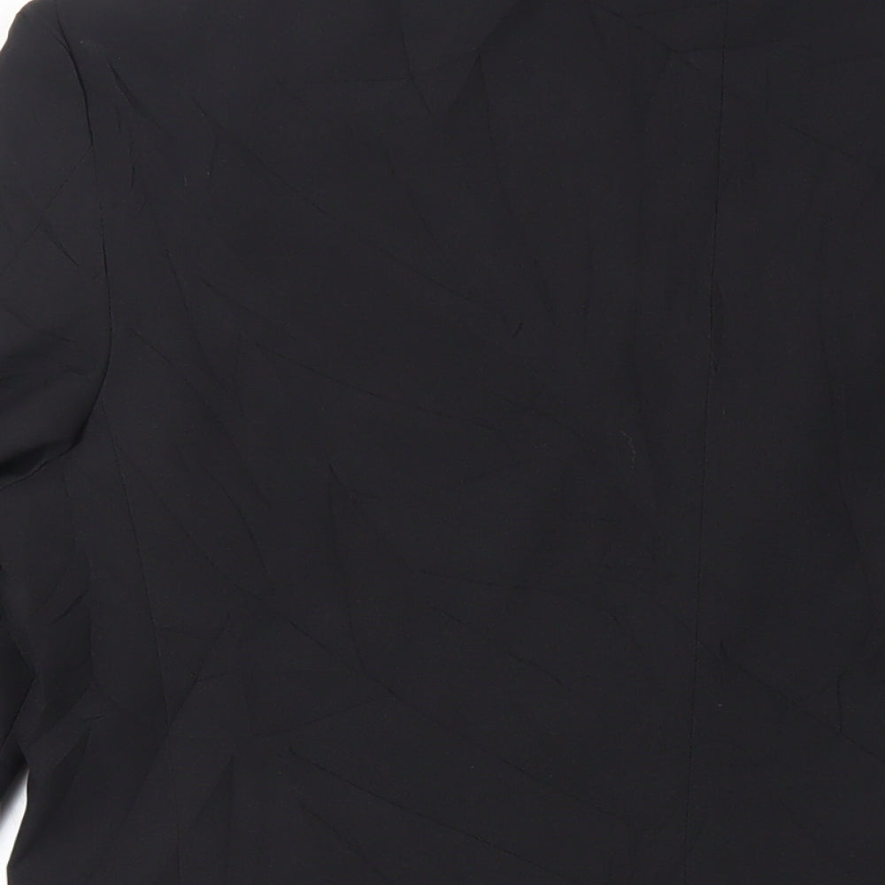 Portefino Mens Black Polyester Jacket Suit Jacket Size 40 Regular