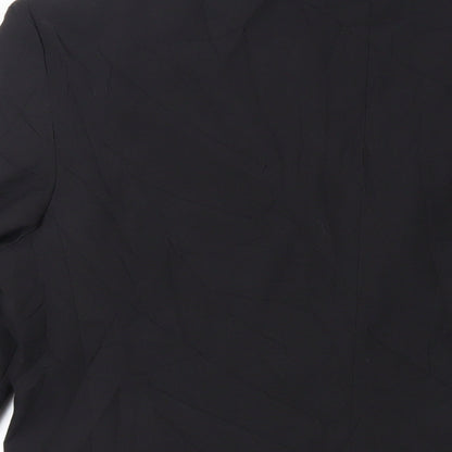 Portefino Mens Black Polyester Jacket Suit Jacket Size 40 Regular