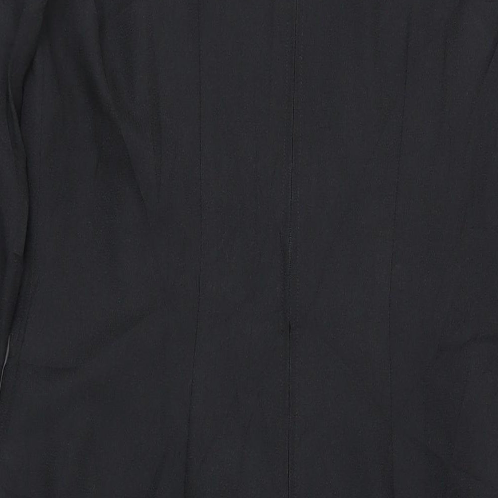Henry Lee Womens Black Polyester Sheath Size 10 Mock Neck Zip