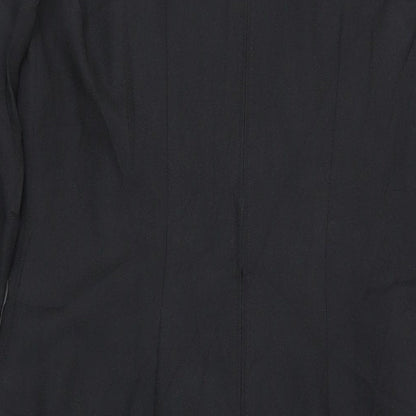 Henry Lee Womens Black Polyester Sheath Size 10 Mock Neck Zip