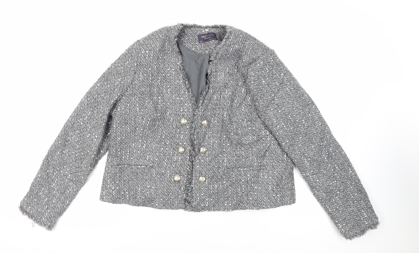 Womens UK Size 16 Marks and Spencer Grey Jacket