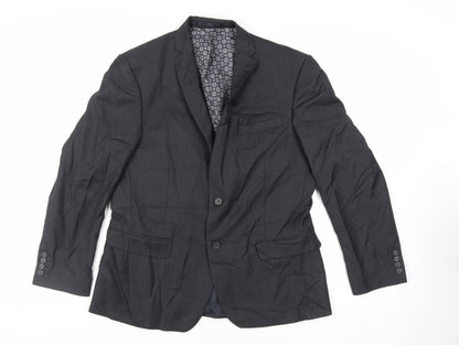 Mens UK Size 42 Racing Green Regular Grey Suit Jacket