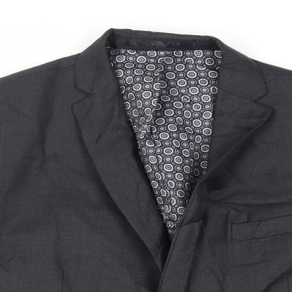 Mens UK Size 42 Racing Green Regular Grey Suit Jacket