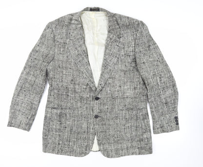 TownCraft Mens Grey Polyester Jacket Blazer Size 46 Regular