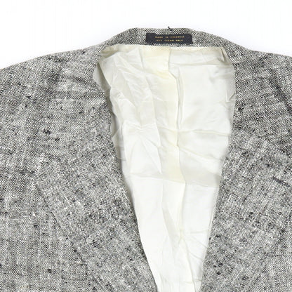TownCraft Mens Grey Polyester Jacket Blazer Size 46 Regular