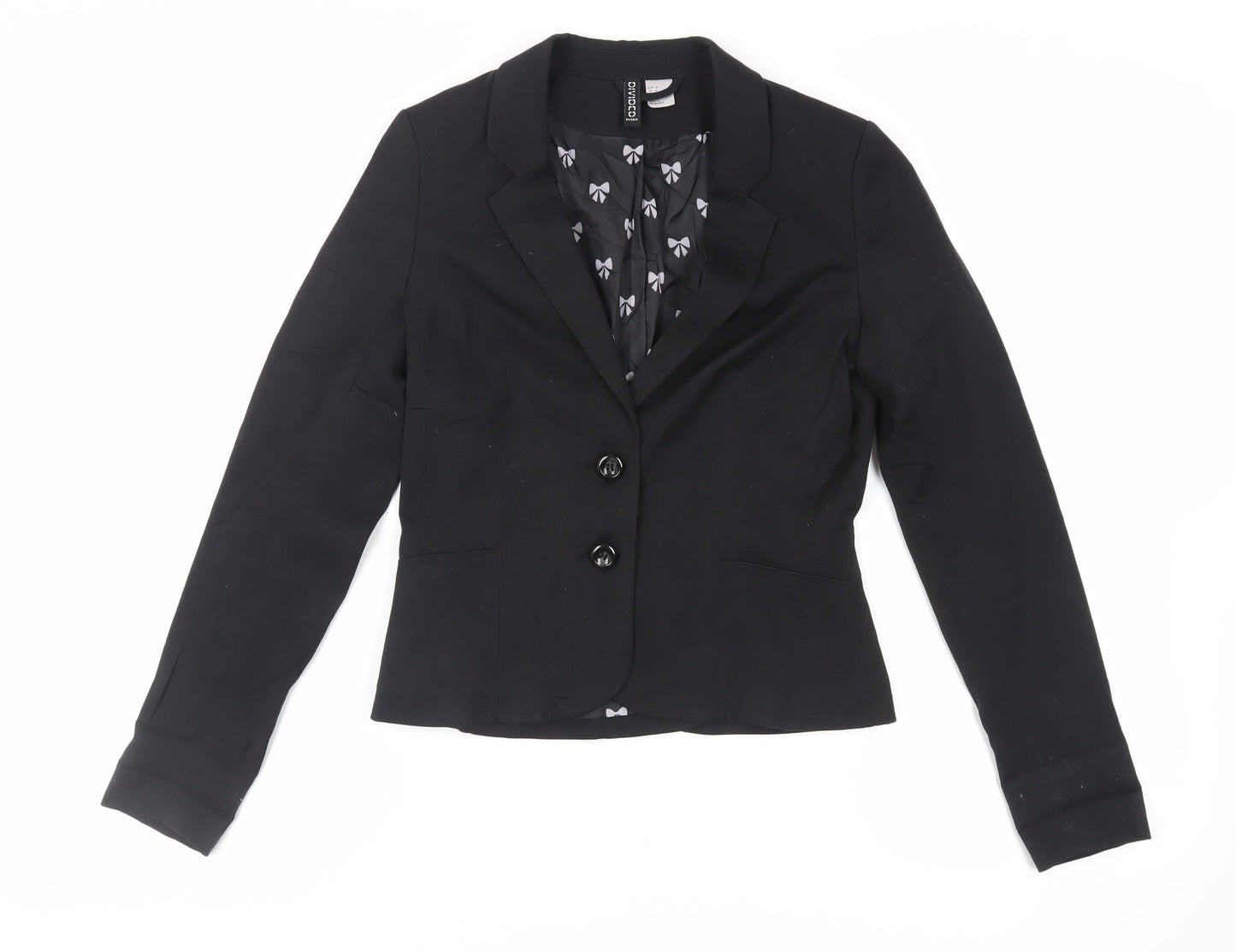 Divided by H&M Womens Black Jacket Blazer Size 8 Button