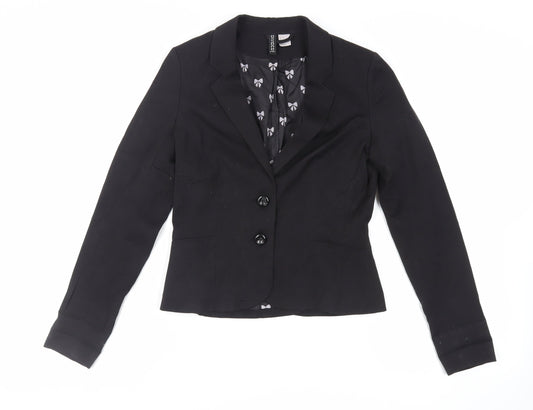 Divided by H&M Womens Black Jacket Blazer Size 8 Button