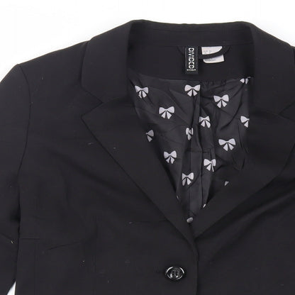 Divided by H&M Womens Black Jacket Blazer Size 8 Button