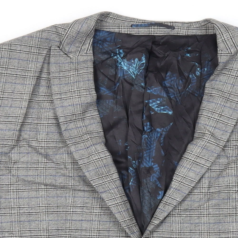 Mens UK Size 44 River Island Regular Grey Suit Jacket