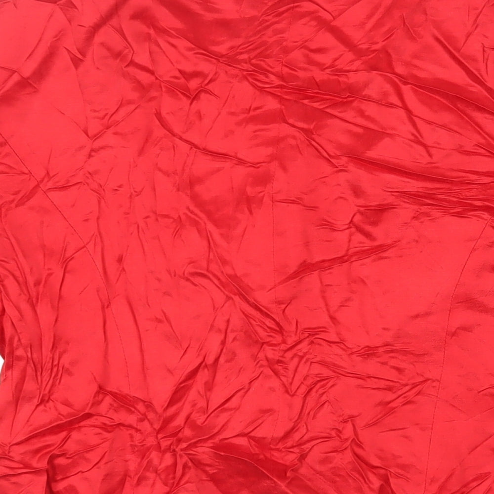 Principles Womens Red Jacket Blazer Size 14 Button