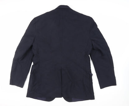 Haggar Mens Blue Polyester Jacket Blazer Size 42 Regular