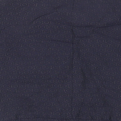 Principles Womens Blue Geometric Jacket Size 14 Zip - Textured