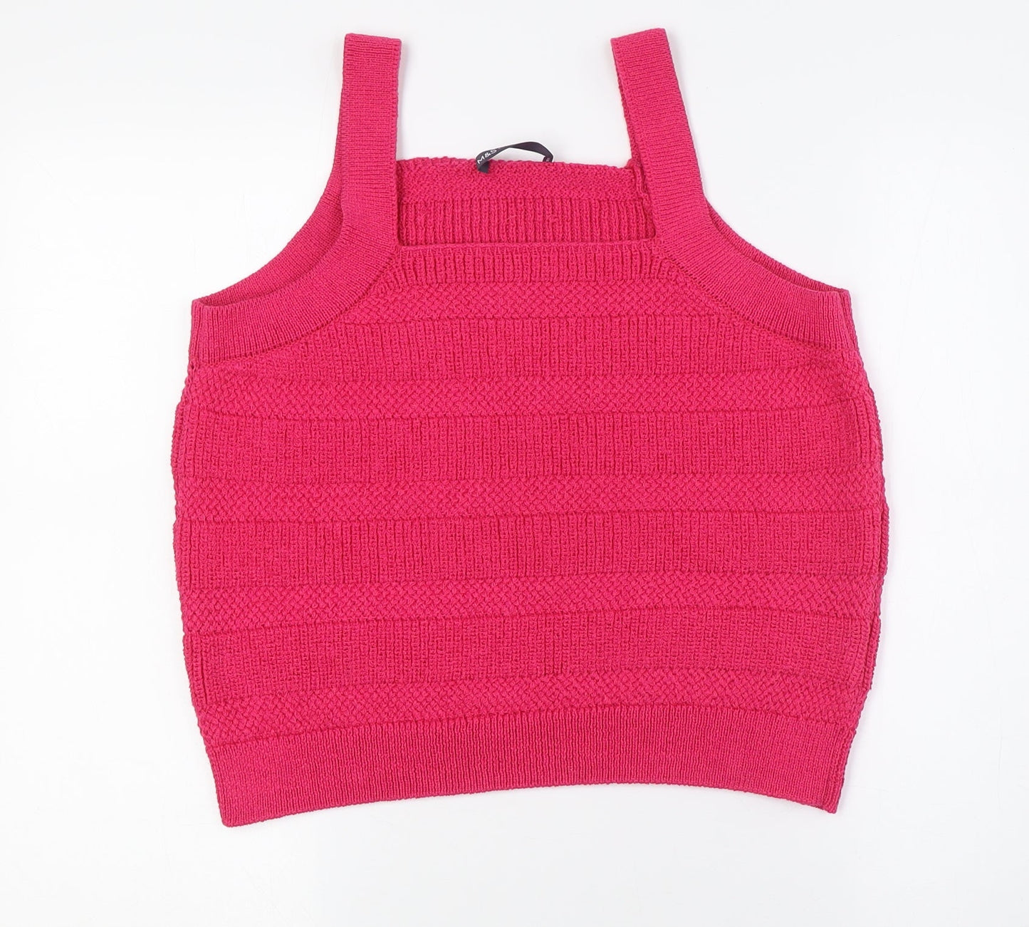 Womens UK Size L Marks and Spencer Pink Vest Jumper