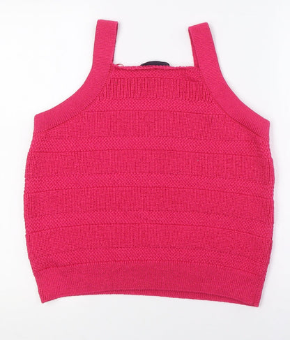 Womens UK Size L Marks and Spencer Pink Vest Jumper