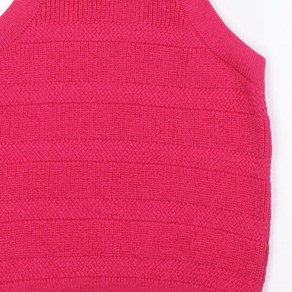 Womens UK Size L Marks and Spencer Pink Vest Jumper