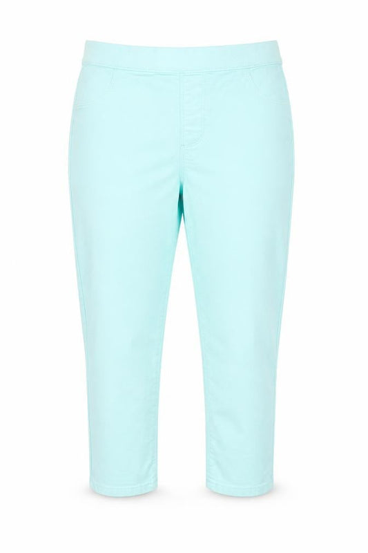 Womens UK Size 12 365 Denim Regular Fit Cropped Green Jeans
