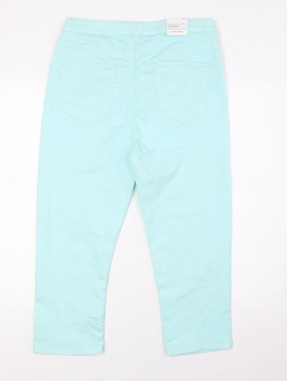 365 Denim Womens Green Cotton Cropped Jeans Size 12 L20 in Regular