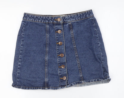 Womens UK Size 8 Denim & Co. A-Line Denim Skirt