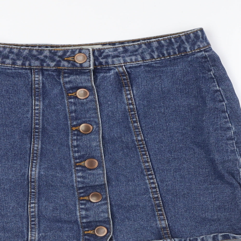 Womens UK Size 8 Denim & Co. A-Line Denim Skirt