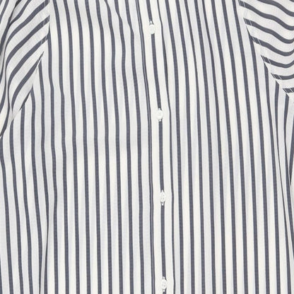 H&M Womens Ivory Striped Polyester Shirt Dress Size XS Collared Button