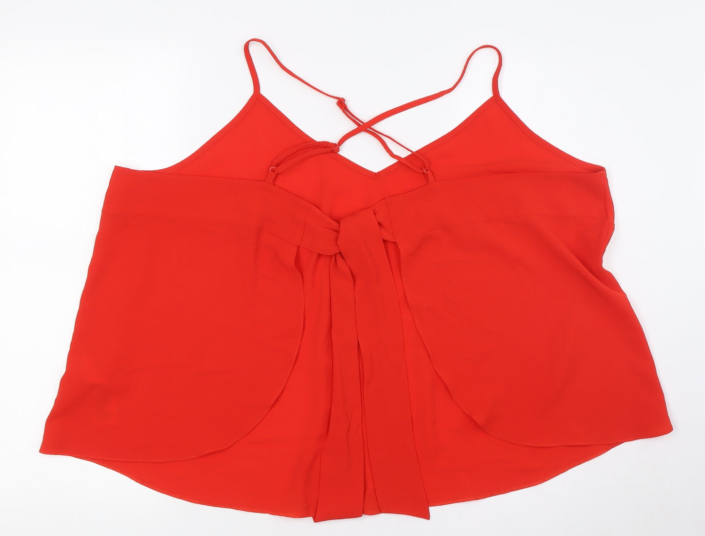 Womens UK Size 20 Red Herring Red Basic Button-Up