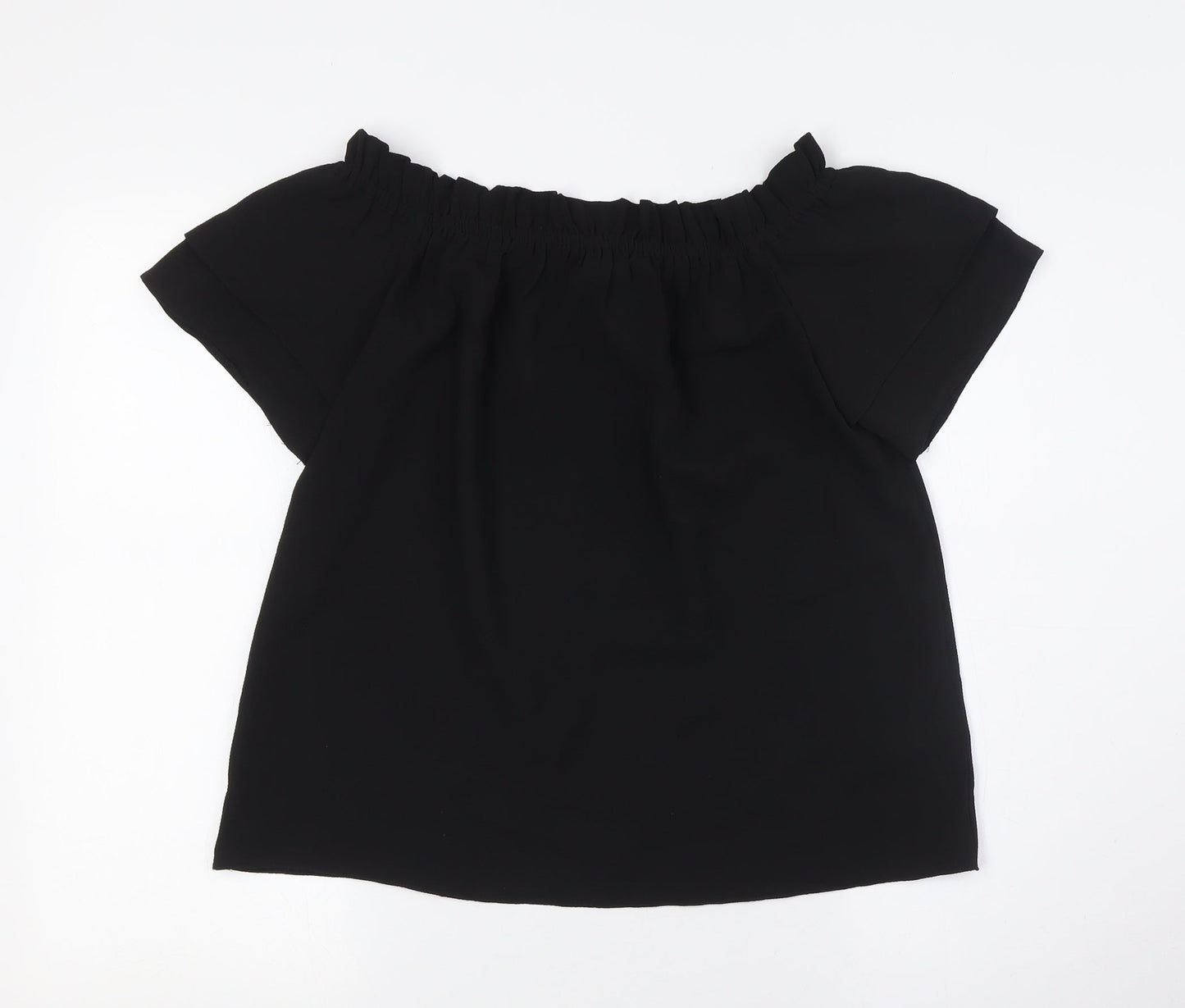 Womens UK Size 8 Dorothy Perkins Black Basic Button-Up