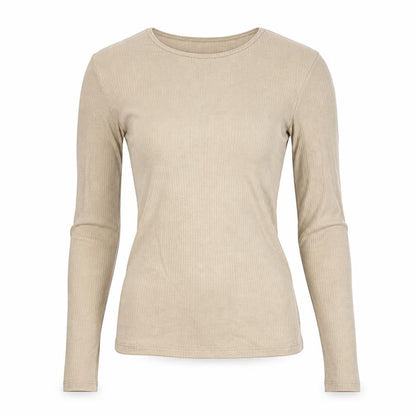 Anna Field Womens Beige Viscose Basic Button-Up Size XS Round Neck - Ribbed