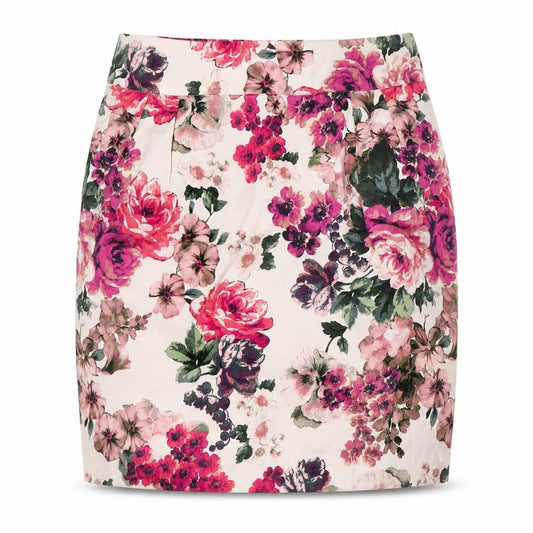 Mohito London Womens Pink Floral Cotton Straight & Pencil Skirt Size 10 Zip