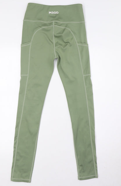 Womens UK Size 8 Missguided  Capri Green Leggings
