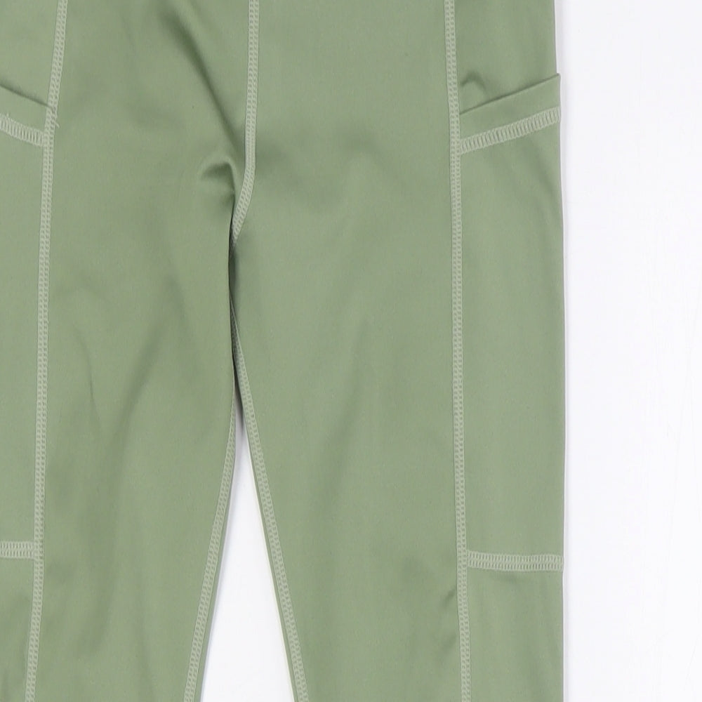 Womens UK Size 8 Missguided  Capri Green Leggings