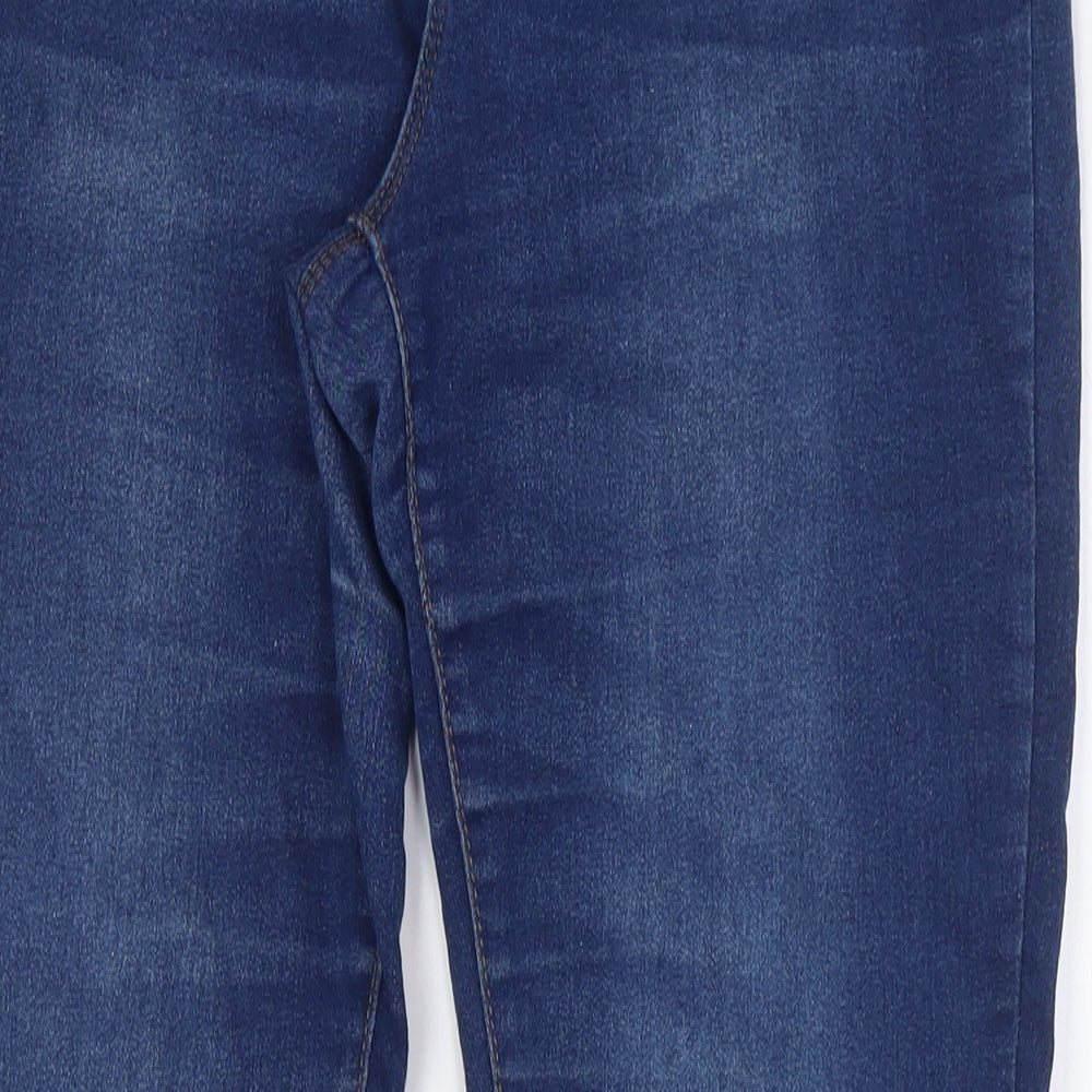 Denim & Co. Womens Blue Cotton Skinny Jeans Size 14 L31 in Regular Zip