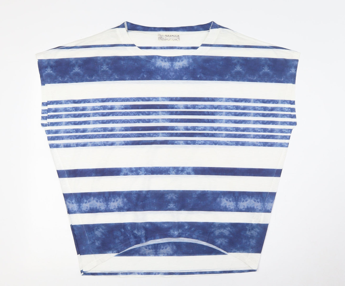 Womens UK Size S Paramour Blue Basic T-Shirt