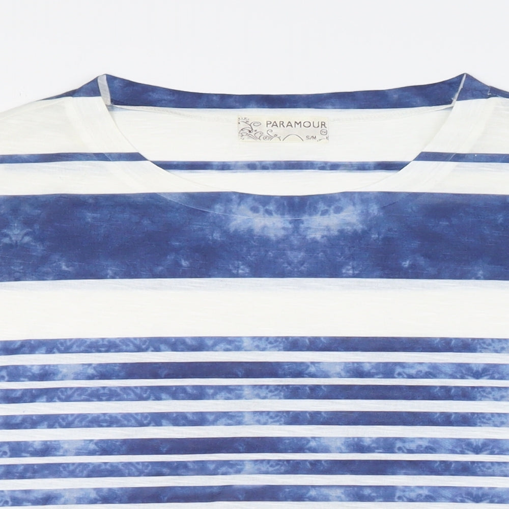 Womens UK Size S Paramour Blue Basic T-Shirt