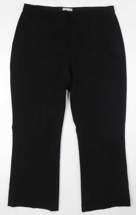 Womens UK Size 18 H&M Regular Fit  Black Trousers