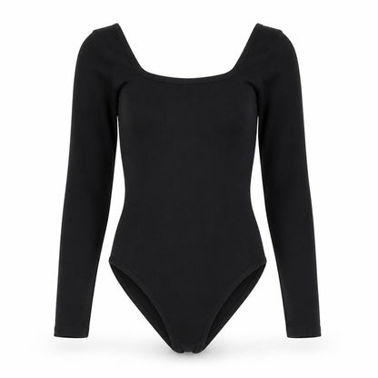 Womens UK Size 8 I SAW IT FIRST One-Piece Black Leotard
