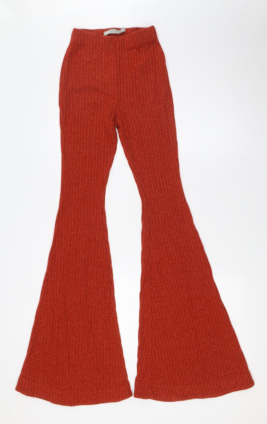 Womens UK Size 4 ASOS Regular Fit  Orange Trousers