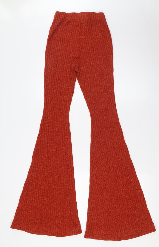 Womens UK Size 4 ASOS Regular Fit  Orange Trousers